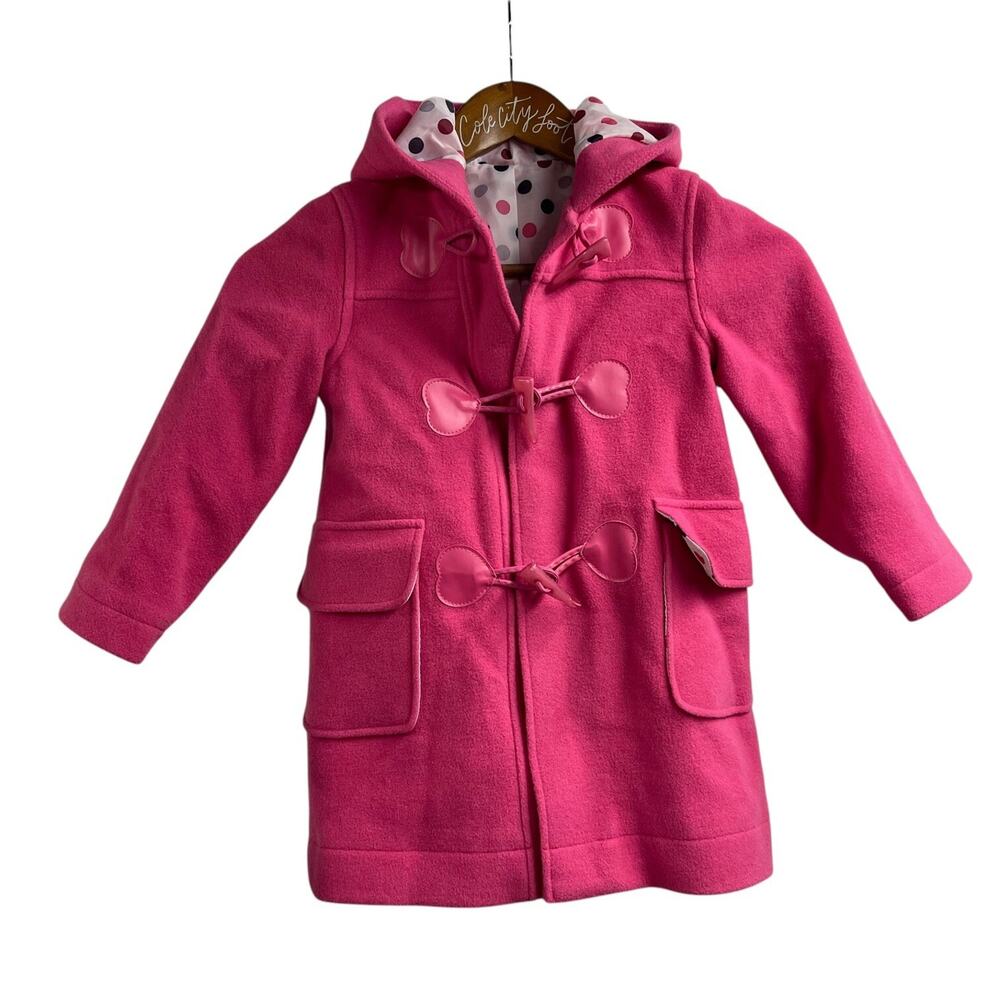 Pink Pea Coat Girls Dunnes Valentines Day 2-3 Years Wool Blend